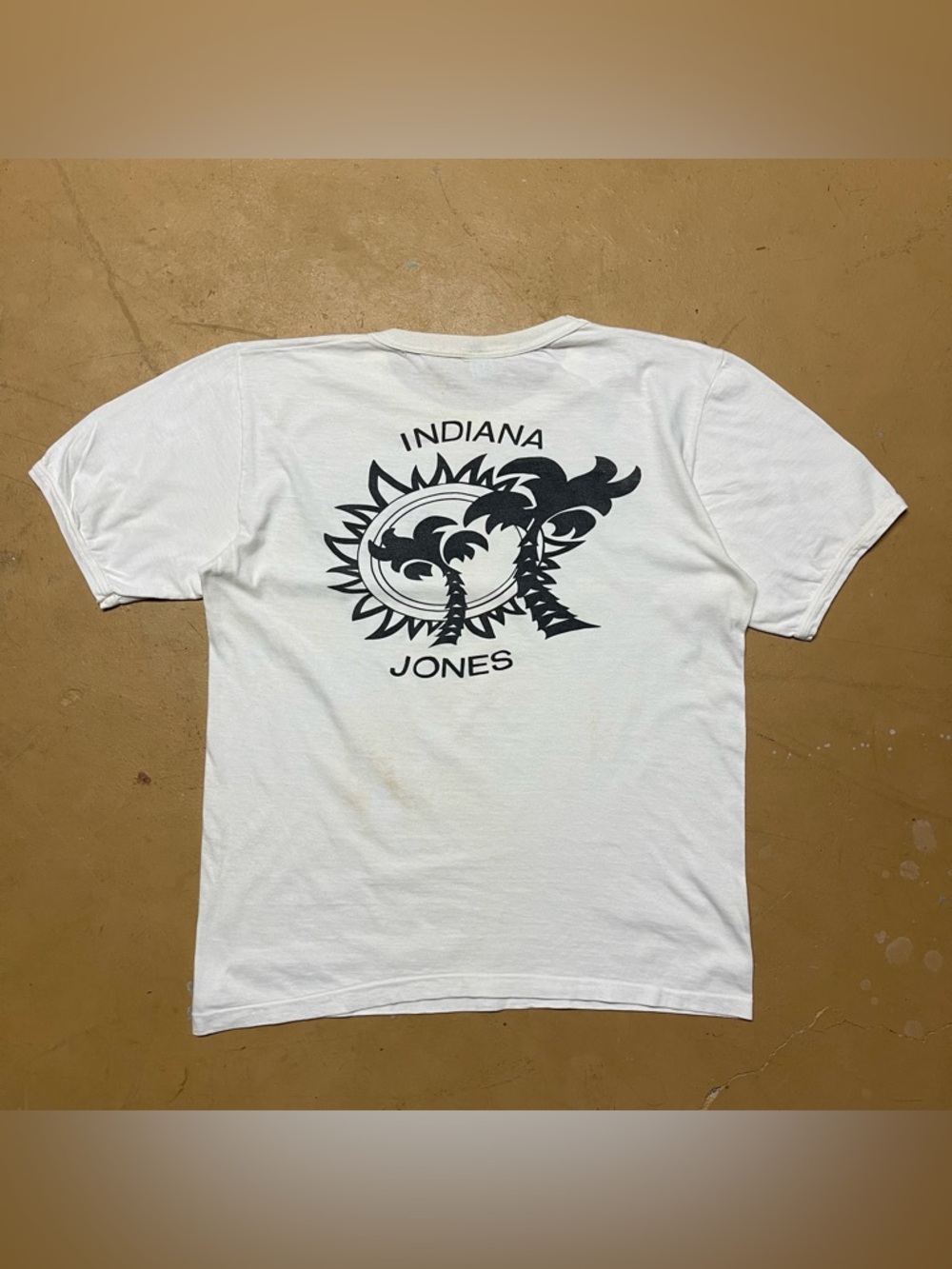 Vintage 80’s Venezuelan Coast Tour Indiana Jones Graphic Ringer T-Shirt Small